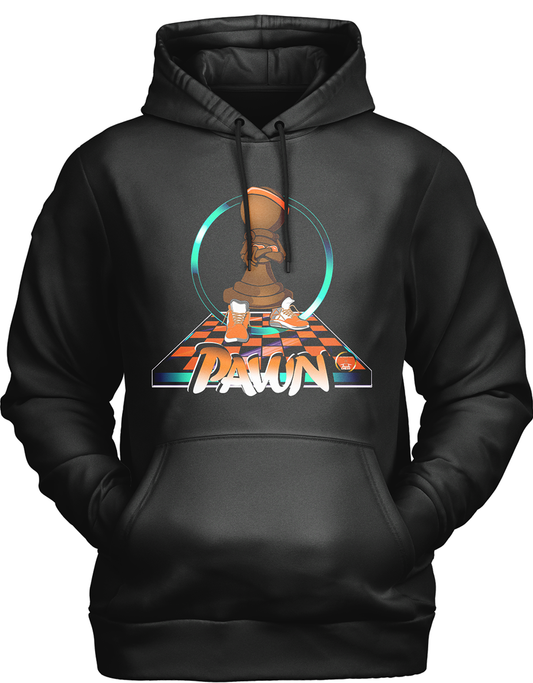 Chess Hoodie Pawn Orange Sneakers and Head Band - Black - Hip Hop Style